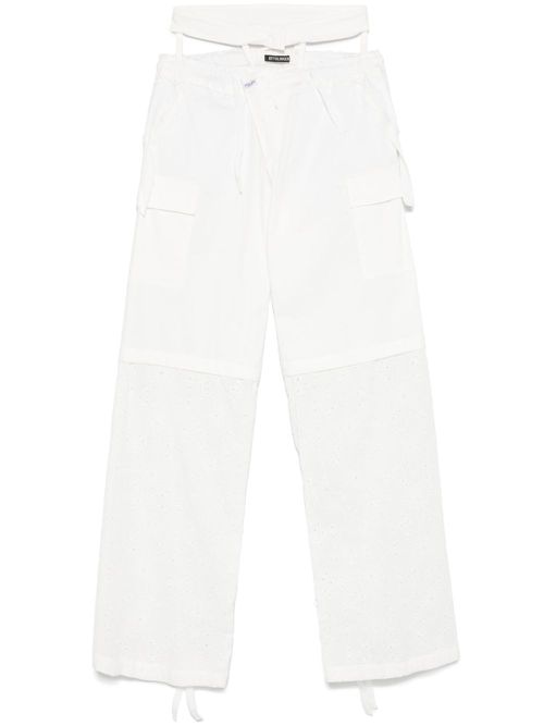 Baggy cargo trousers - White