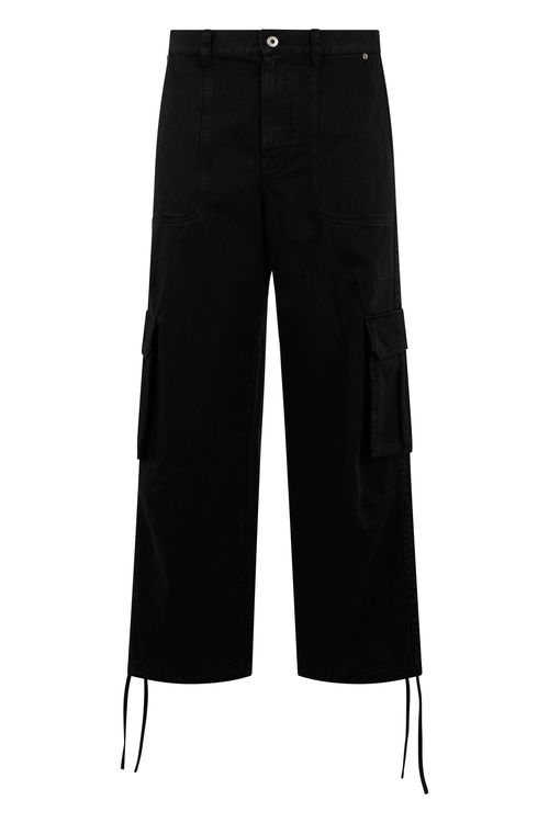 Cotton-blend Twill Straight-leg Cargo Pants