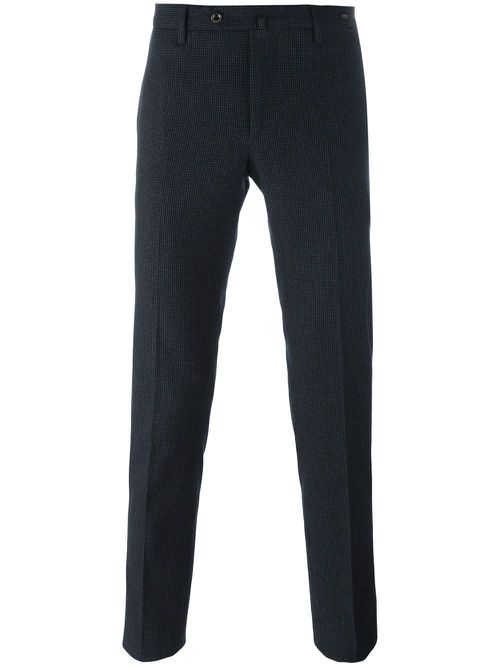 Pt01 checked skinny fit trousers - Blue