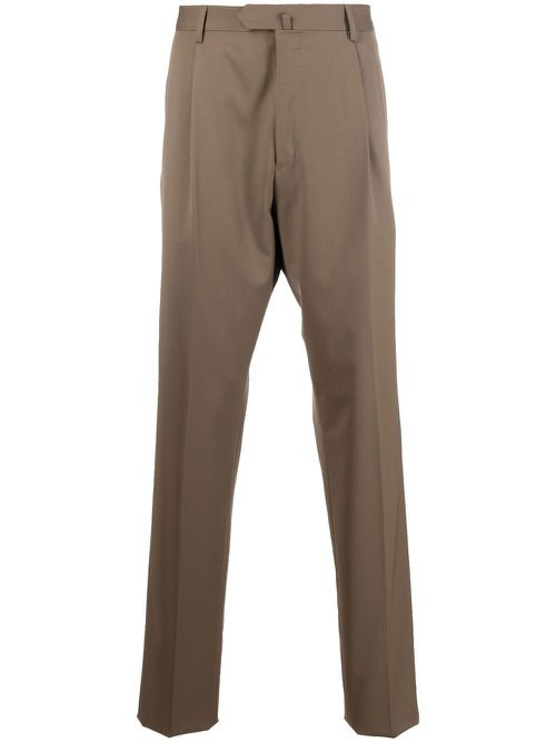 Straight-leg cut trousers - Brown
