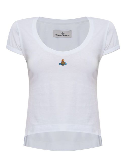 Scoop-neck T-shirt - White