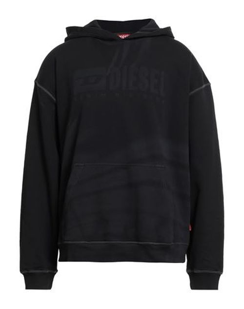 Man Sweatshirt Black Size L Cotton, Elastane