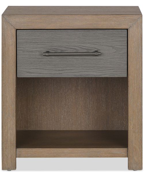 Portmore 1-Drawer Nightstand (with soft close drawers), Created for Brown