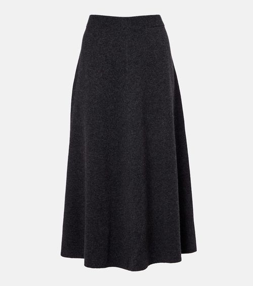Wool and cashmere midi skirt