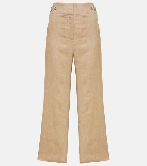 Veronica Beard Aubrie linen-blend cropped pants