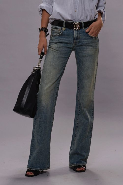R13 Boy Flare - Merton Blue Stretch