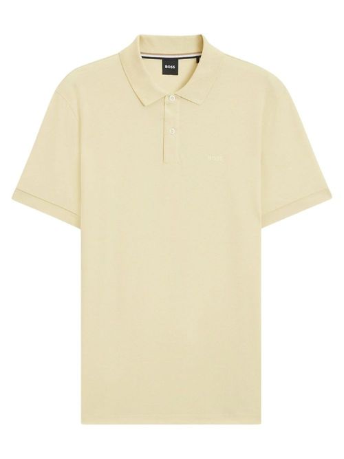 Light Yellow Solid Shirt Collar Polo