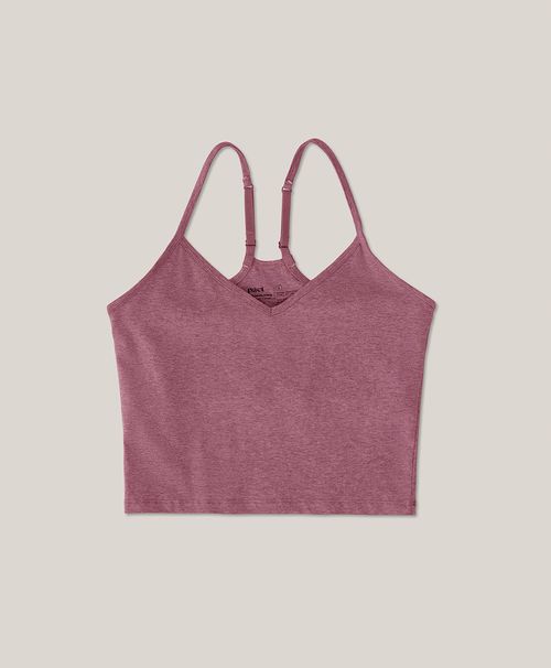 Women's Mauve Heather Everyday Shelf Bra Cropped Camisole