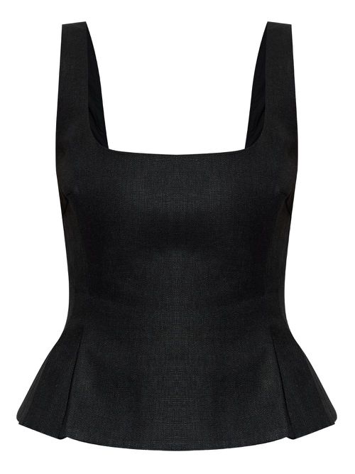 Rosalie peplum top - Black