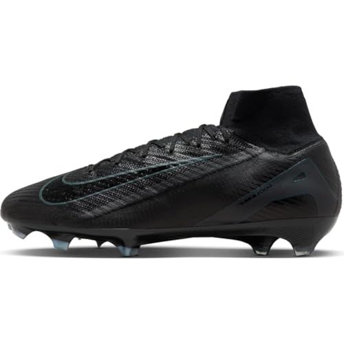 Nike Mercurial Superfly 10 Elite FG High-Top Soccer Cleats (FQ1454-002, Black/Deep Jungle/Black)