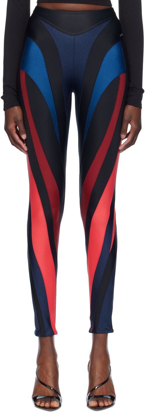 Mugler Multicolor Spiral Leggings
