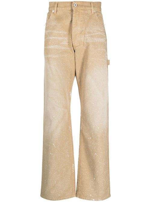 Paint-splatter Hammer trousers - Neutrals