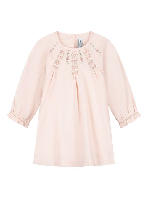 Floral-embroidered dress - Pink