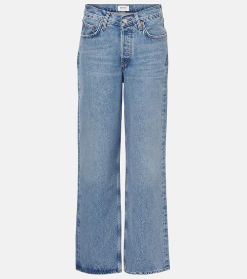 V-Waist Baggy straight jeans