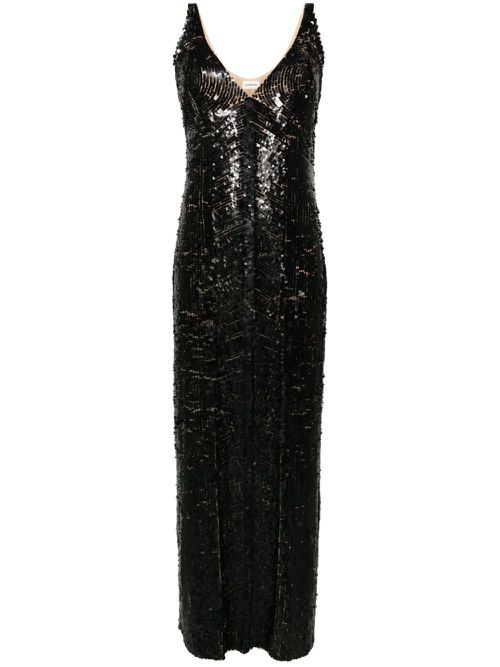 Sequinned maxi dress - Black