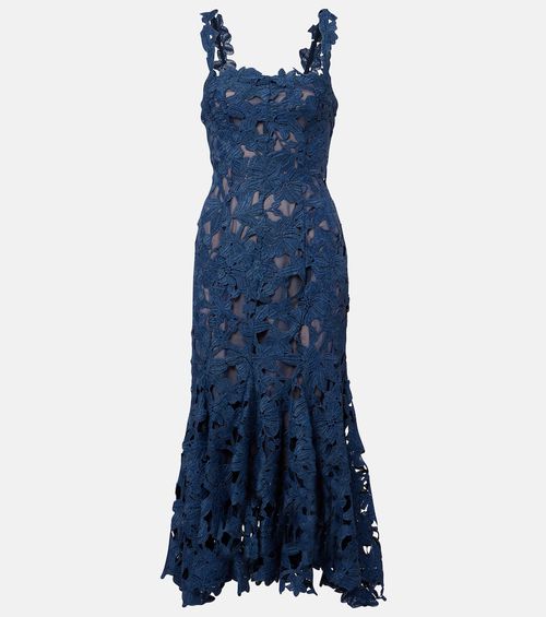 Guipure lace midi dress
