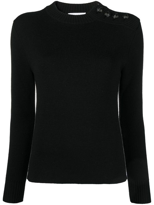 Crew-neck knit jumper - Black