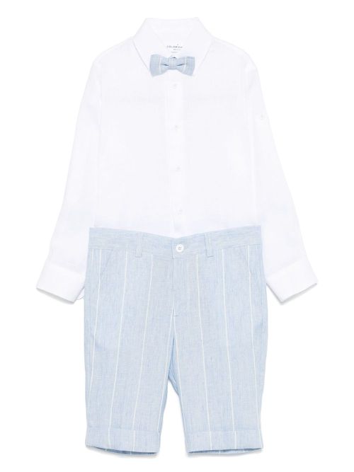 Striped shorts and shirt set - Blue