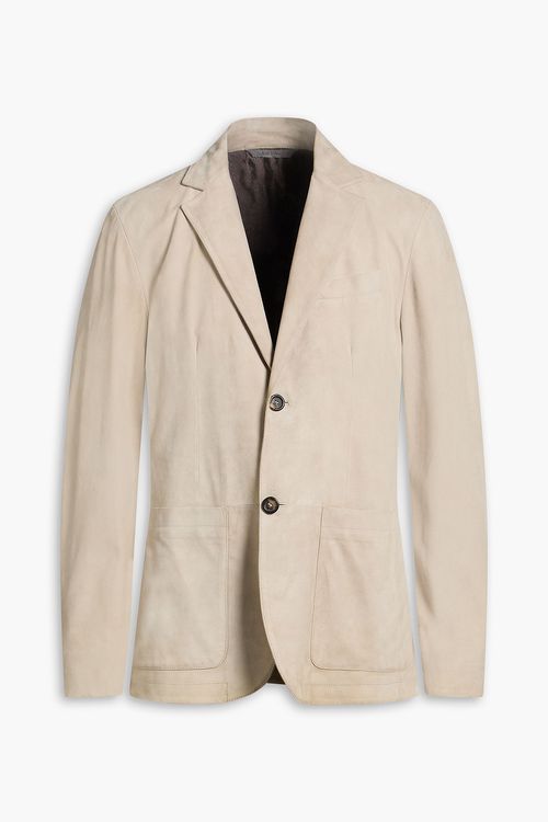 Suede blazer - Gray - IT 50