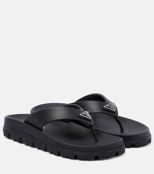Prada Soft Cage vinyl thong sandals