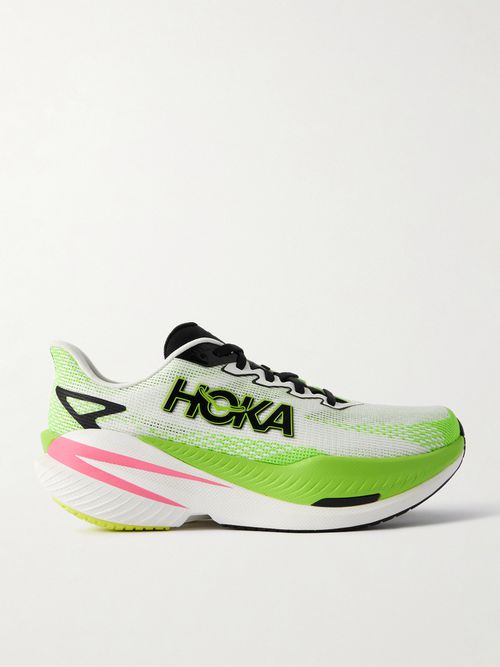 Mach X 3 Rubber-trimmed Mesh Sneakers - Green