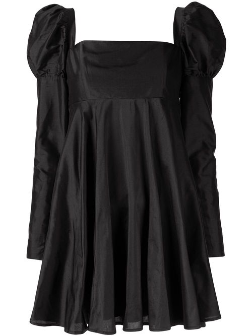 Romantic puff sleeve dress - Black