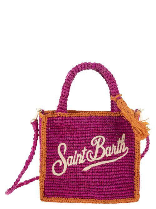 Vanity - Mini Raffia Bag With Embroidery