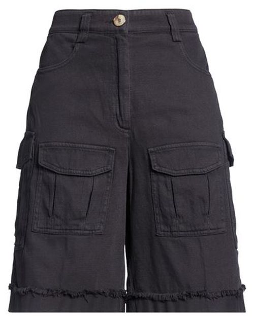 Woman Shorts & Bermuda Shorts Charcoal Size S Cotton