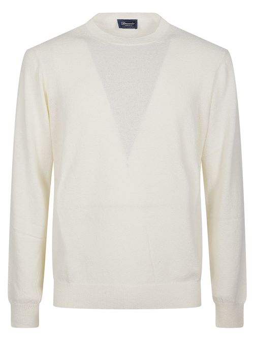 Knit Round Neck Long Sleeve Sweater with Ribbed Trim
