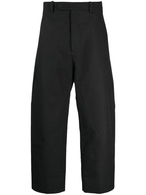 Wide-leg cropped trousers - Black