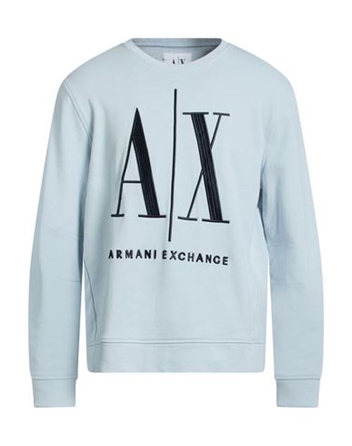 Man Sweatshirt Sky blue Size S Cotton