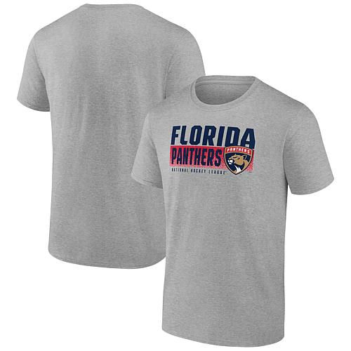 Men's Fanatics Heathered Gray Florida Panthers Jet Speed T-Shirt - XL