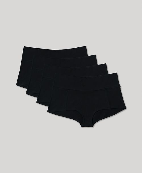 Women's Black Maternity Foldover Brief 4-Pack