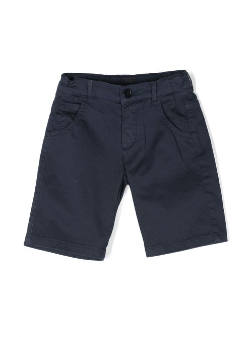 Tailored cotton shorts - Blue