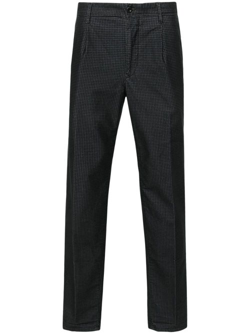 Herringbone-pattern tapered trousers - Grey