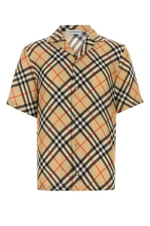 Printed Silk Shirt — Beige