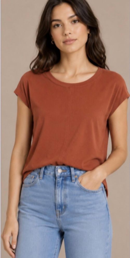 2X2 Chevron Dolman Top In Sienna