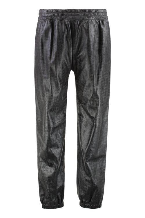 4G Motif Lamb Leather Pants with Elastic Waistband