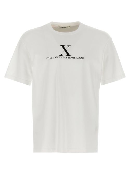 Logo-Text Graphic Cotton T-Shirt — White