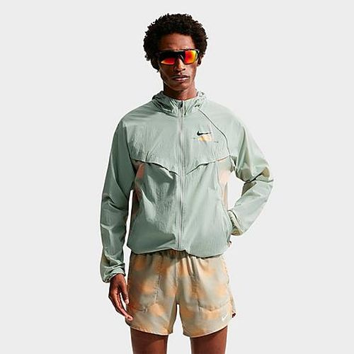 Men's Stride Repel Distant Dreams UV Protection Running Jacket in Jade Horizon