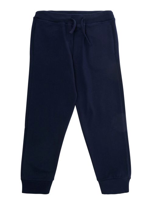 Cotton Knit Joggers — Blue