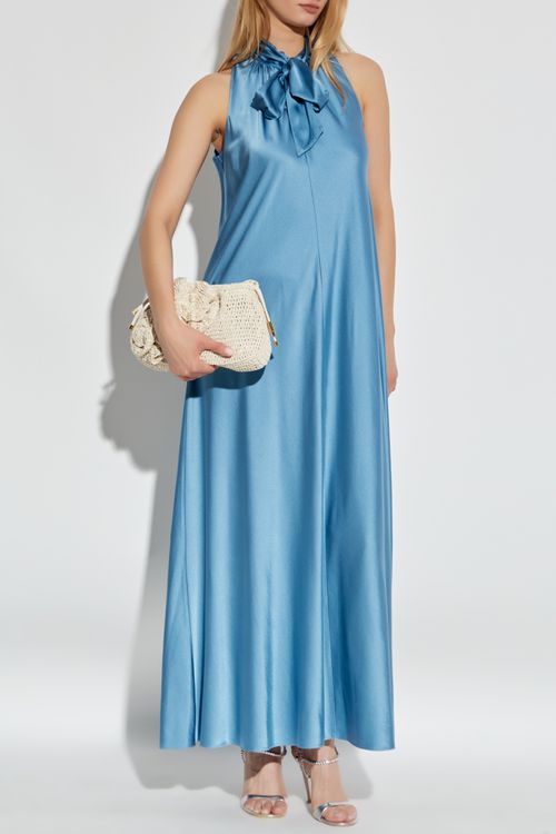 Silk Dress, Women's, Blue
