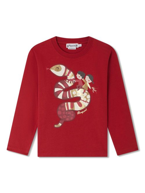 Tadda long-sleeve cotton T-shirt - Red