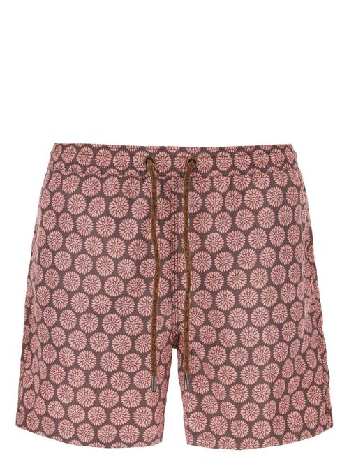 Floral-print swim shorts - Pink