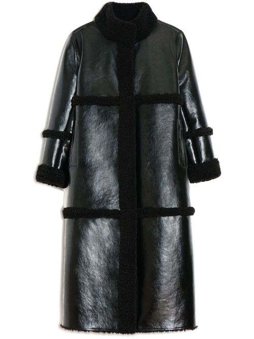 Tilly single-breasted coat - Black