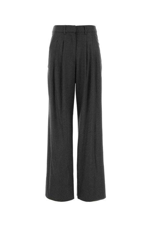 Virgin Wool Blend Trousers — Gray