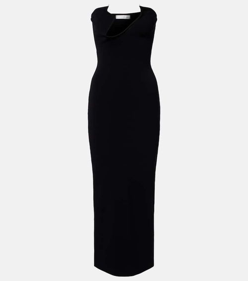 Odessa embellished ribbed-knit midi dress