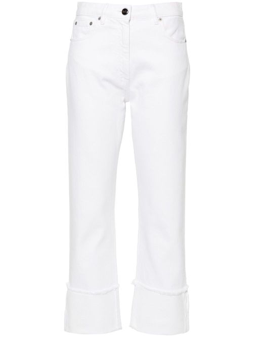 Cropped jeans - White