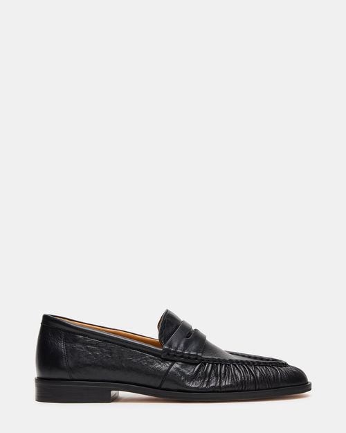 Steve Madden Women's Quincey Slip-On Loafers - Black - - Leather