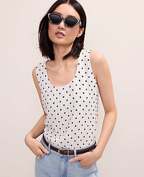 Ann Taylor Polka Dot Tank Top